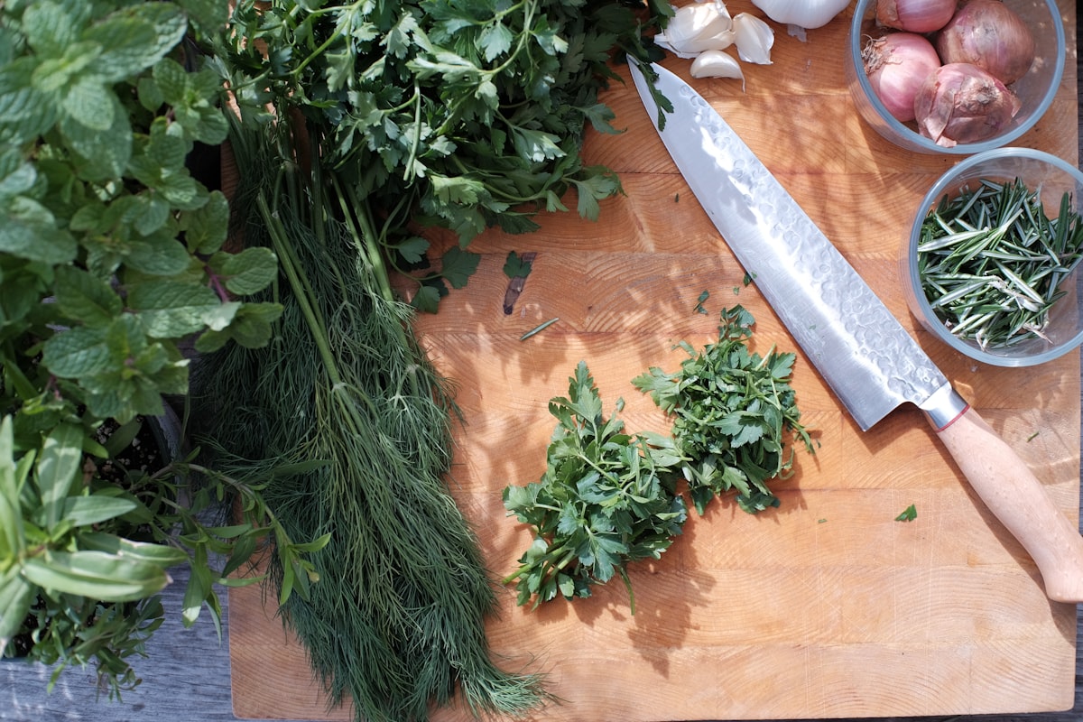 Herb-infused smoothie bowl